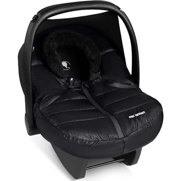 ABC Design Tulip Cover, Winterfußsack für Babyschale i-Size mit wasserfestem Thermo-Fleece, schwarz – Bild 2