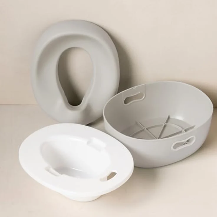 Nattou Babytopf 3in1, Töpfchen + Hocker + Toilettensitz für Kinder, Helles Beige, Einfaches Toilettentraining ab 18 Monaten bis 4 Jahre, Pflegeleicht, Material: Kunststoff – Bild 5