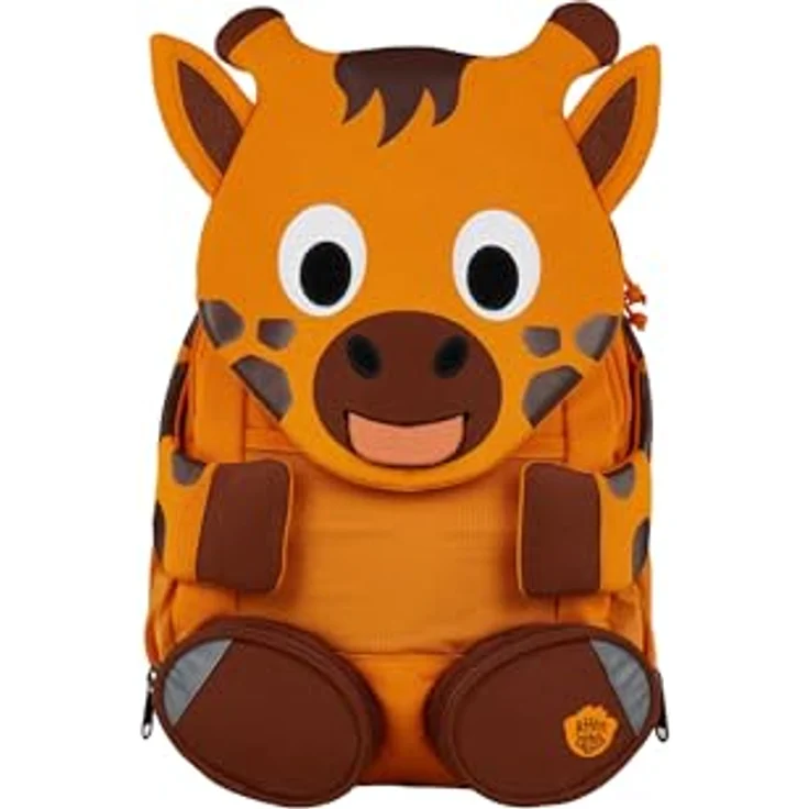 Affenzahn Grosser Freund, Kindergartenrucksack aus robustem Polyester mit Trinkflaschenfach, orange – Bild 1