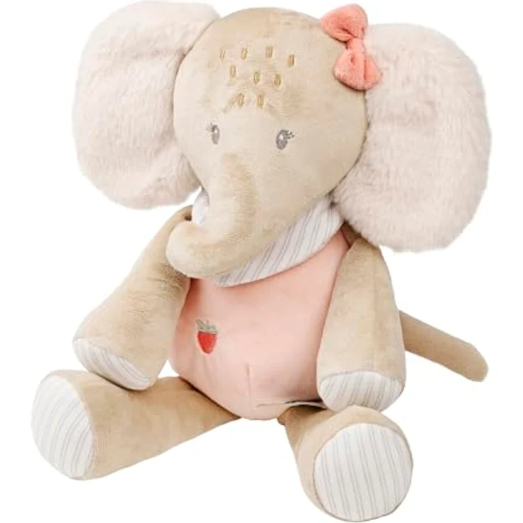 Nattou Kuscheltier Elefant Oli, flauschiger Stofffreund mit langen Armen, grau, 32 cm, waschbar bei 30°C – Bild 1