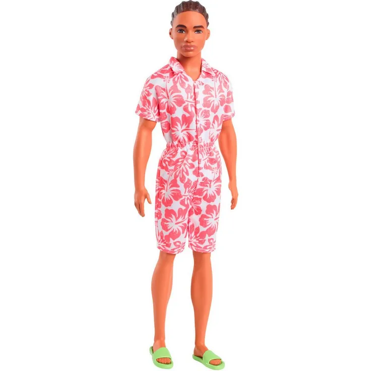 Barbie Anziehpuppe Fashionista Ken-Puppe - Printed Boiler Suit, Diversität erleben und tolle Outfits kreieren von Barbie