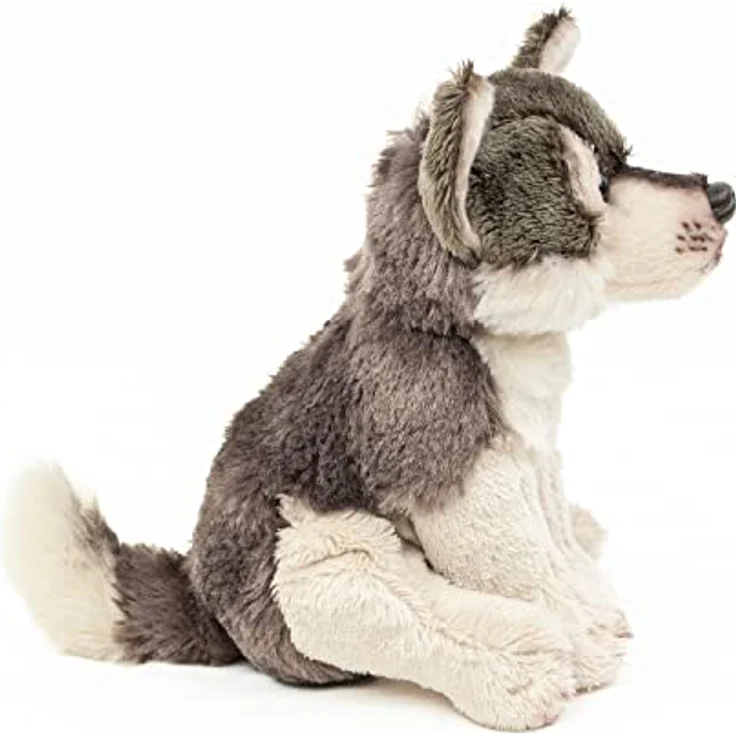 Teddys Rothenburg Kuscheltier Wolf 15 cm sitzend Plüschtier Plüschwolf Stofftier Lupus, grau 15 cm, maschinenwaschbar bis 30°C – Bild 2