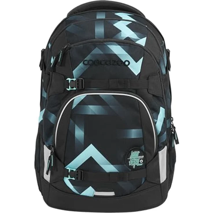 coocazoo Coocazoo MATE, Schulrucksack mit Ergonomischen Schulterträgern, 4 Fächern und Wasserabweisenden Reißverschlüssen, Laser Lights – Bild 1