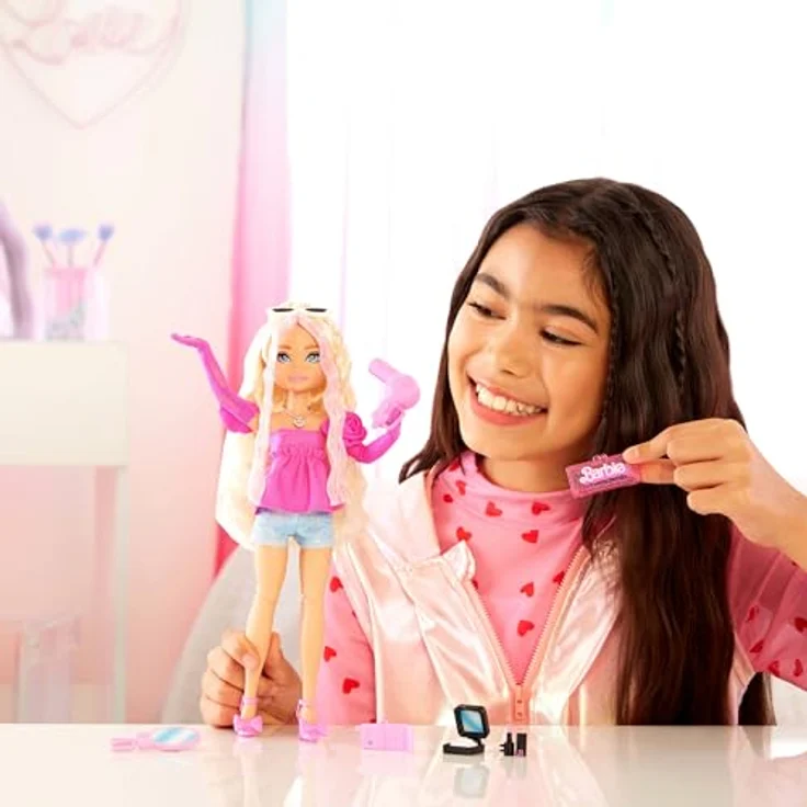 Barbie Anziehpuppe Barbie Dream Besties, Malibu - Modepuppe mit 11 verschiedenen Beauty-Accessoires, blonde gewellte Haare - Preisvergleich – Bild 2