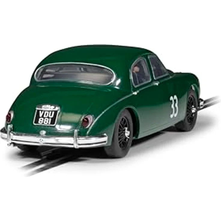 Scalextric C4506 Jaguar MK1 - Mike Hawthorn Cars - Tourenwagen, Slotcar im Maßstab 1:32 mit funktionsfähigen Lichtern und DPR – Bild 4