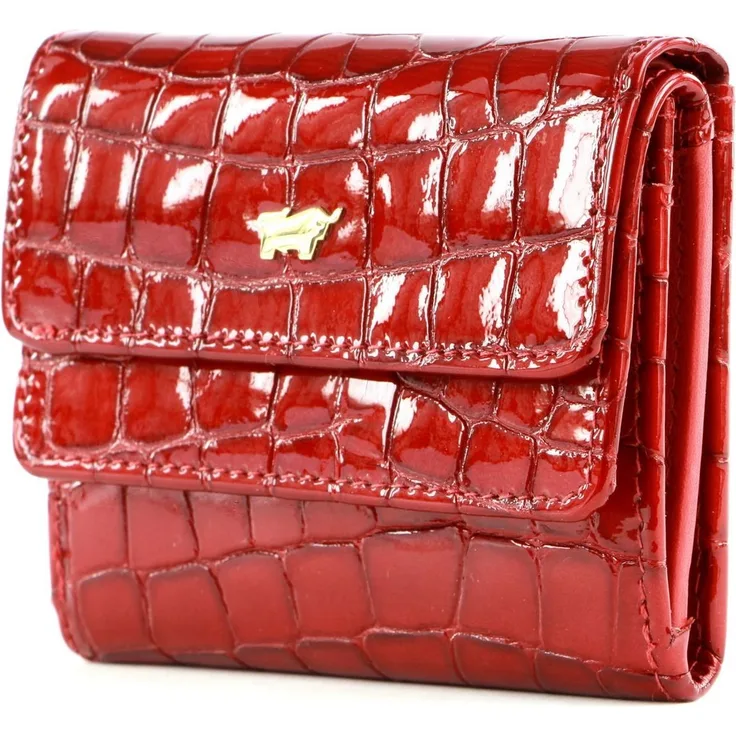 Braun Büffel Geldbörse Verona, aus echtem Kalbsleder, in Rot