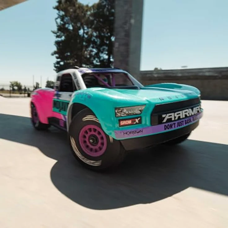 ARRMA ARA2304ST1 MOJAVE GROM 223S BLX Brushless 4X4 Small Scale Akku/Lader Teal, Ferngesteuertes Auto für Anfänger bis Profis mit Dynamischer Stabilitätskontrolle – Bild 5