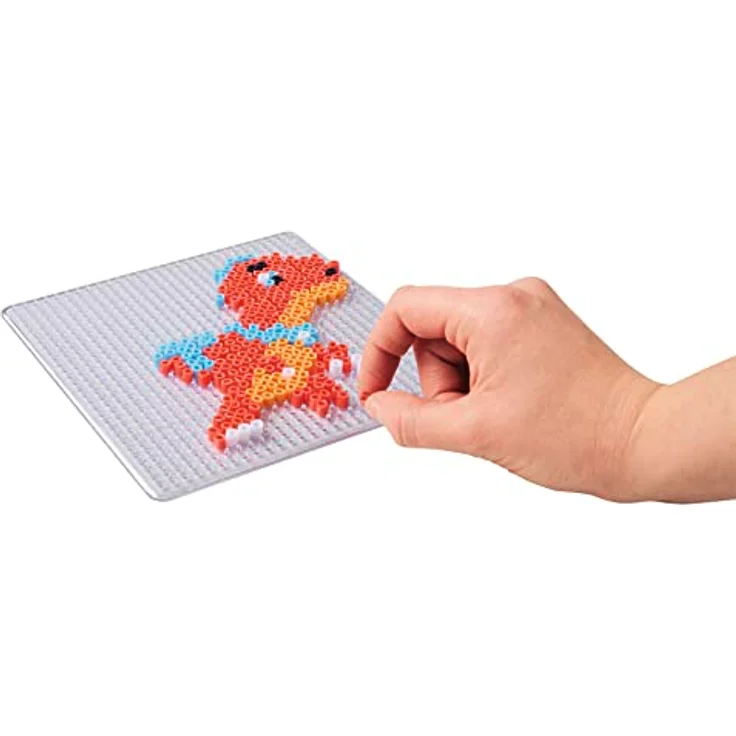 Simba 109312607 Dino Ranch Bügelperlen, 2.000 Perlen, 1 Steckplatte, Vorlagen, ab 6 Jahre, Mehrfarbig – Bild 2