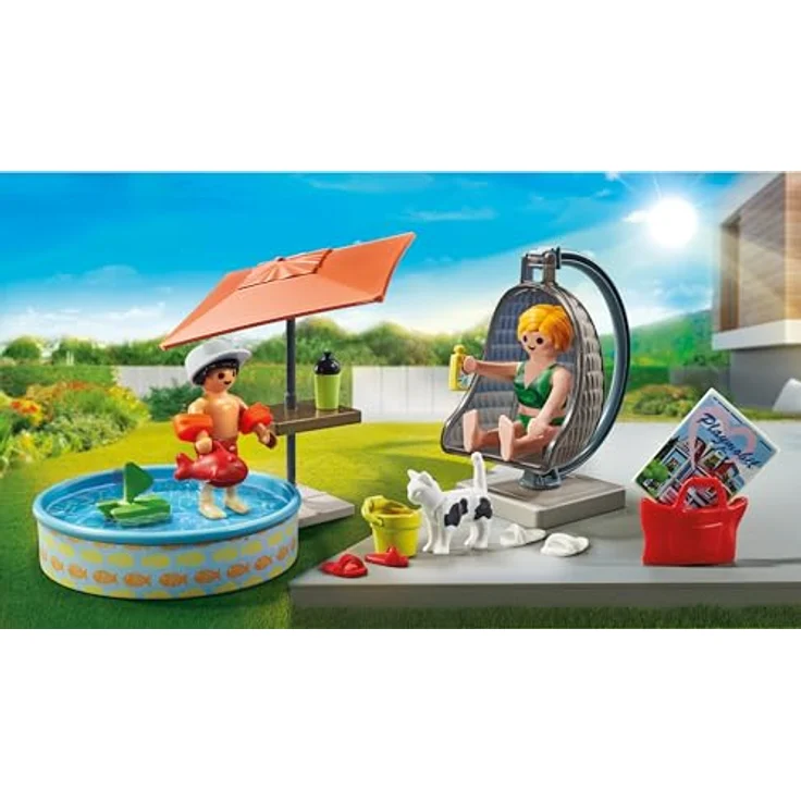 Playmobil® Konstruktions-Spielset Planschspaß zu Hause (71476), City Life, (29 St), teilweise aus recyceltem Material, Made in Europe – Bild 3