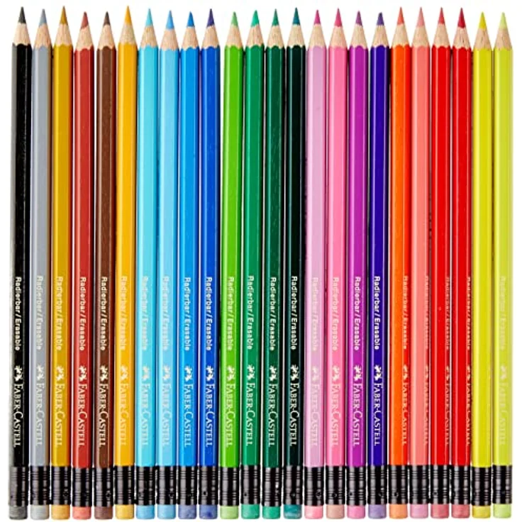 Faber-Castell 116625 - Buntstift radierbar, 24er Kartonetui - Preisvergleich – Bild 3