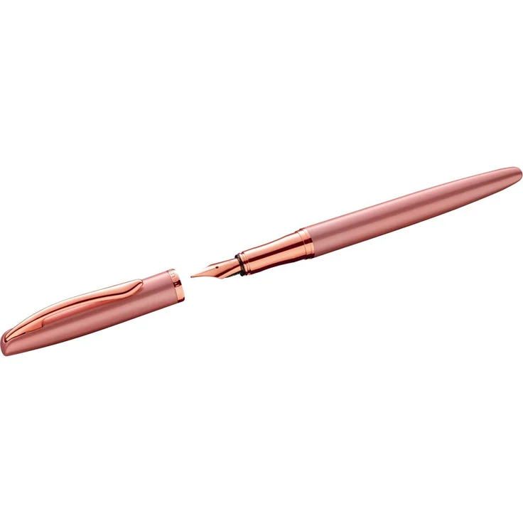Pelikan Füllhalter Jazz® P36 Noble Elegance Metall, rose / Medium-Feder / Großraum-Tintenpatrone, königsblau – Bild 1