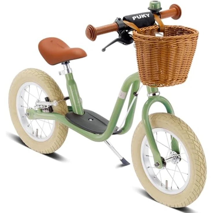 Puky LR XL BR Classic Vintage-Laufrad | Retro-Grün | Tiefem Rahmeneinstieg & Trittbrett | 12,5 Zoll Luftbereifung 2.0" | Sicherheit mit V-Brake & Speziellem Einstieg | Ideal ab 3 Jahren & 95 cm Größe – Bild 1