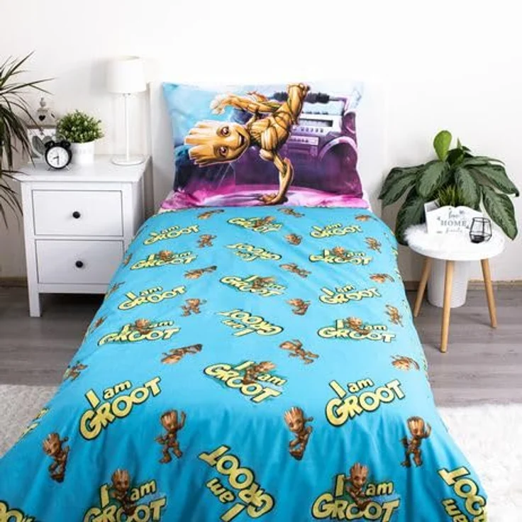 Marvel Bettwäsche-Set "I am Groot, Guardians of the Galaxy", 100% Baumwolle, mehrfarbig (wendbar) – Bild 3