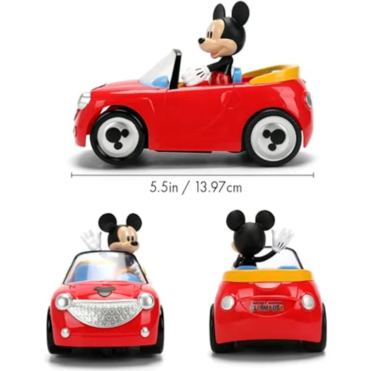 Jada Mickey Roadster 1:32, Ferngesteuertes Auto mit 2.4 GHz Funksteuerung, 14 cm Länge, geeignet ab 3 Jahren – Bild 6