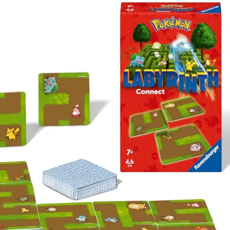Ravensburger 22579 - Pokémon Labyrinth Connect - Mitbringspiel für 2-6 Spieler, Kinderspiel und Reisespiel ab 7 Jahren, Pokemon Geschenke – Bild 2