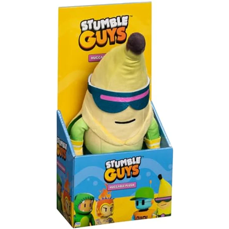 Bandai Stumble Guys Super Banana Plüschtier, 30 cm bunt, offizielles Videospiel Kuscheltier für Kinder ab 2 Jahren, Sammelobjekt – PMS7208A – Bild 1