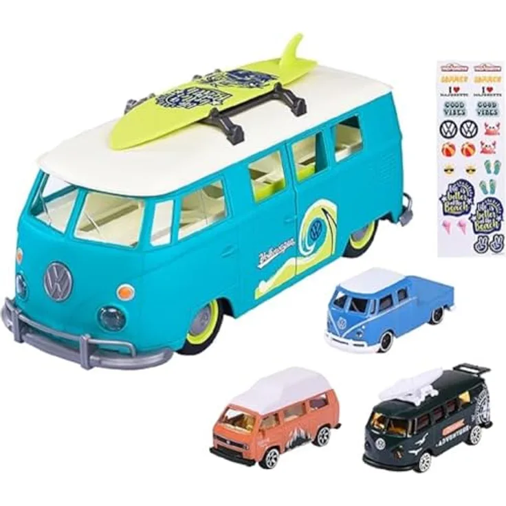 Smoby 1 Majo VW Originals Van Ass4, batteriebetriebenes Spielzeugauto aus robustem Kunststoff, 36,5 cm, geeignet für Kinder ab 3 Jahren
