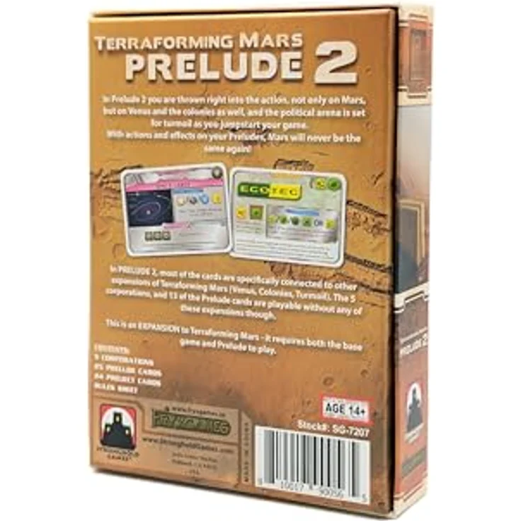 Stronghold Games Terraforming Mars: Prelude 2, Brettspiel-Erweiterung für 1–5 Spieler, ab 14 Jahren, 90–120 Minuten Spieldauer, Braun und Beige – Bild 3