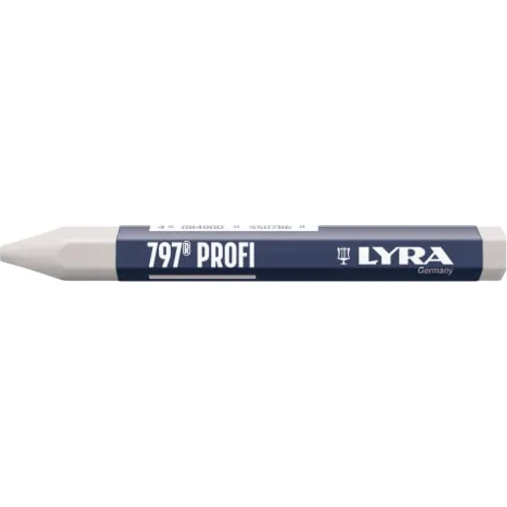 LYRA Förster- und Signierkreide 797, 12 Stück, weiß, Durchmesser 12 mm, Länge 120 mm
