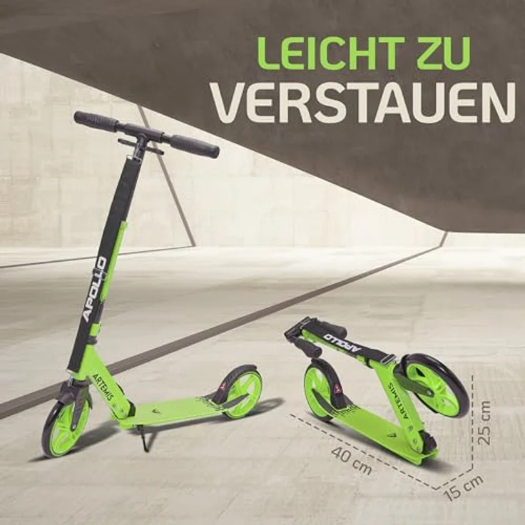 Apollo Artemis City Scooter, klappbar und höhenverstellbar, für Kinder ab 6 Jahren, mit praktischem Tragegurt und robustem Rahmen – Bild 3