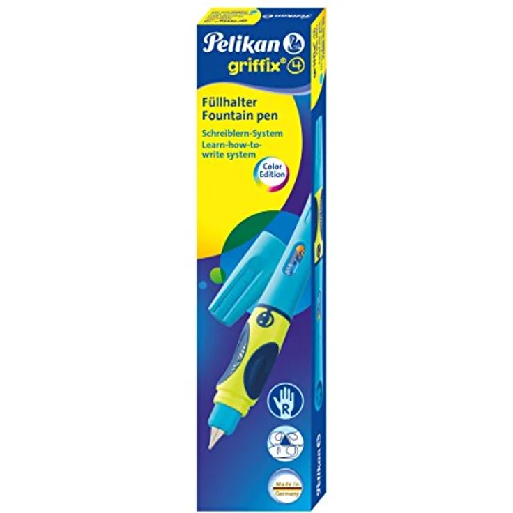 Pelikan Schulfüller Griffix Stufe4 -NeonFreshBlue RH – Bild 6
