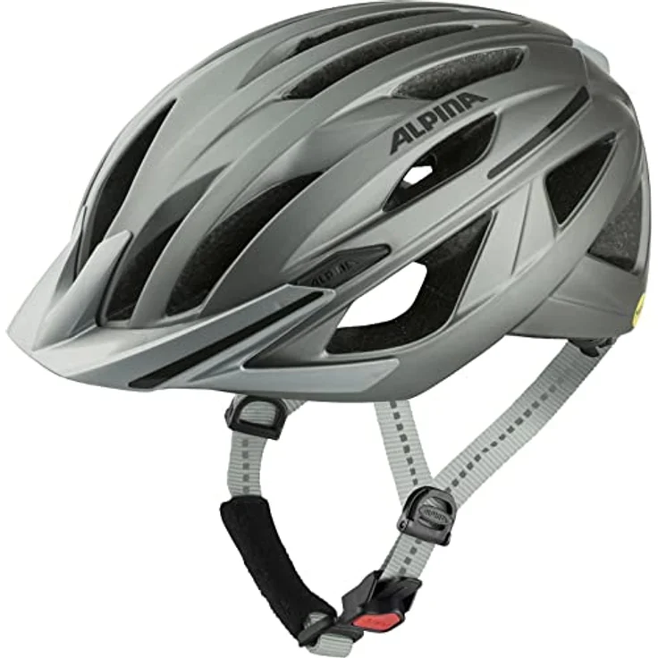 ALPINA GENT MIPS - Reflektierender, Optimal Sichtbarer & Sicherer MIPS Fahrradhelm Mit Fliegennetz Für Erwachsene, dark-silver matt, 55-59 cm – Bild 1