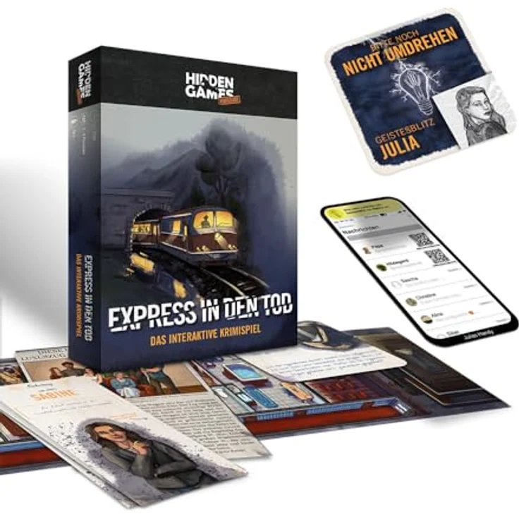 Hidden Games Hangover - Express in den Tod - Interaktives Krimierlebnis auf Deutsch - Realistisches Krimispiel mit vielen Escape-Room-Elementen - Brettspiel – Bild 1