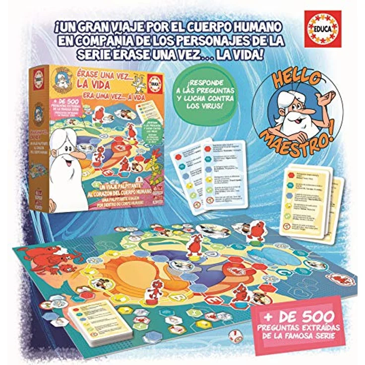 Educa Es war einmal... Das Leben 18510, Brettspiel für die ganze Familie, lehrreiche und unterhaltsame Spielformate – Bild 3