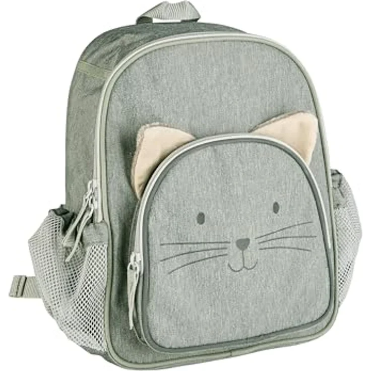 Sterntaler Mini-Rucksack Katze Lilly, Grüner Kindergartenrucksack mit Kühlfunktion, reflektierenden Elementen und Namensschild – Bild 4