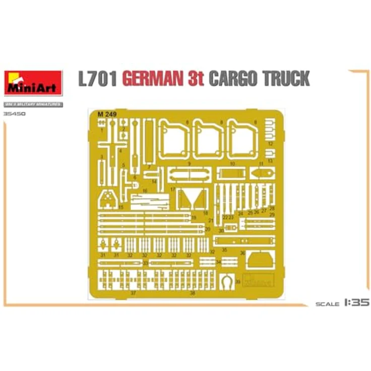Mini art 1:35 L701 Dt. 3t Cargo Truck, Modellfahrzeug mit realistischen Details und variablen Ladeabdeckungen, fünf Varianten möglich – Bild 6