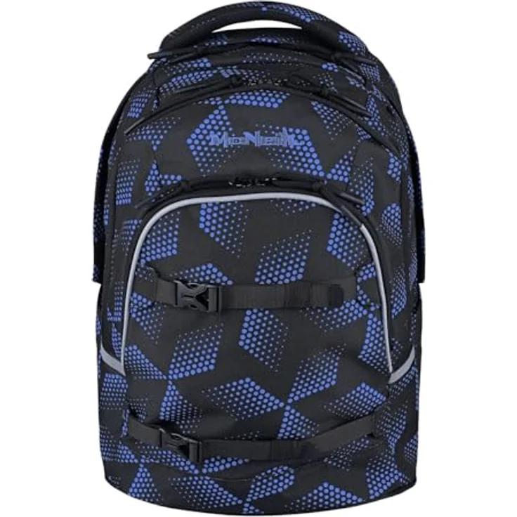 McNeill Schulrucksack MILO Bishi, 27 Liter, ergonomisch gepolstert mit reflektierenden Elementen, blau – Bild 2