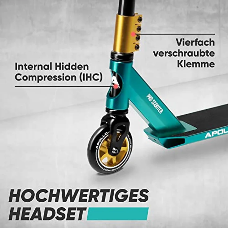 Apollo Stunt Scooter - Star Pro | HighQuality eloxierter Profi Stuntroller | Kinder Scooter mit ABEC 9 Kugellagern, 100mm Wheels | Stunt Scooter Erwachsene Version, Roller |Trick Roller für Teenies – Bild 4