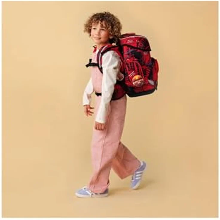 ergobag cubo Schulranzen-Set „AlarmBärreitschaft“, 5-teilig, mit Rückenpolsterung und Höhenverstellsystem, auslaufsicher, inklusive Kletties zur Individualisierung – Bild 7