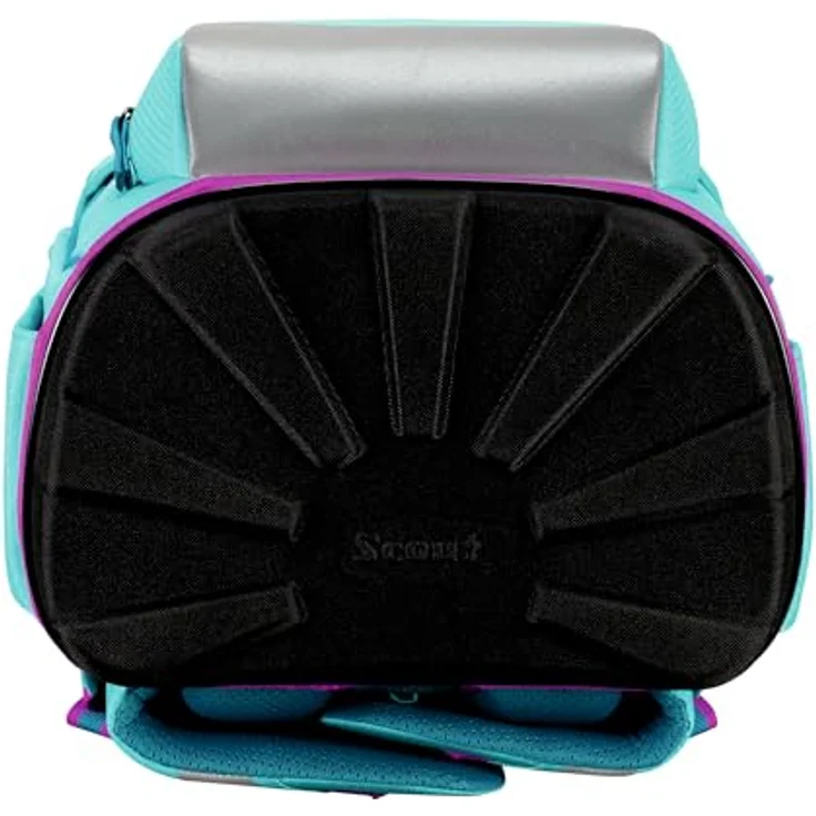 Der echte Scout Neo Dreamworld Schulranzen-Set, reflektierend und fluoreszierend, inklusive 2 Schlampermäppchen und Sportbeutel, blau – Bild 3