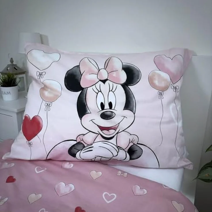 Jerry Fabrics Bettwäsche Disney Minnie Balloon, 100 % Baumwolle, Bettbezug 140 x 200 cm + Kissenbezug, blau – Bild 6