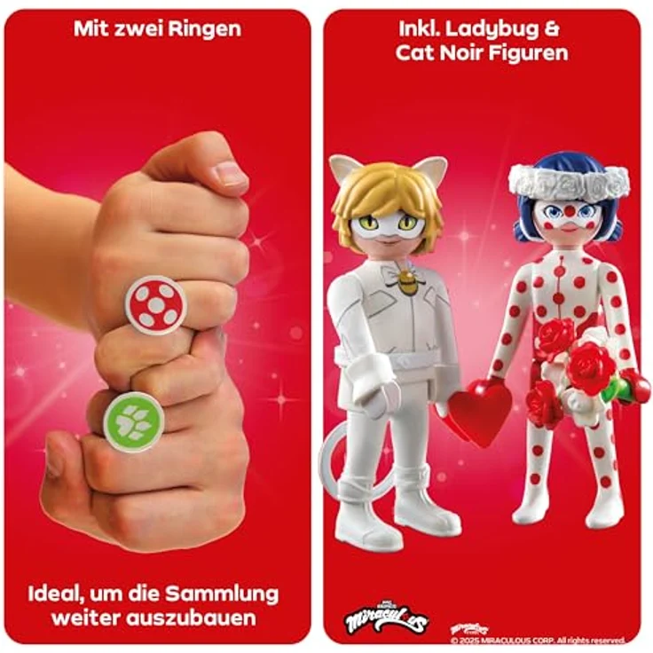 PLAYMOBIL Miraculous Ladybugs & Cat Noirs Hochzeit, detailreiches Spielset mit Figuren & Zubehör für Kinder ab 4 Jahren, fördert Kreativität & Rollenspiel, 71865 – Bild 5