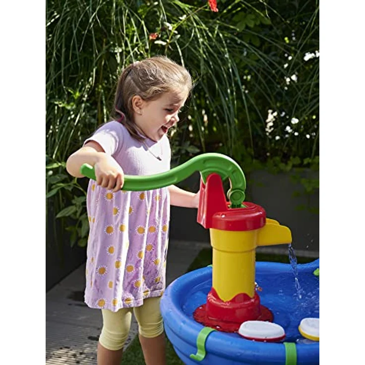 AquaPlay Wassertisch - großes Outdoor-Wasserspiel (100 x 58 x 90 cm) für Kinder ab 3 Jahre, Wasserspielzeug mit Handpumpe, Schlauchanschluss, Spritzfunktion und Zubehör – Bild 3