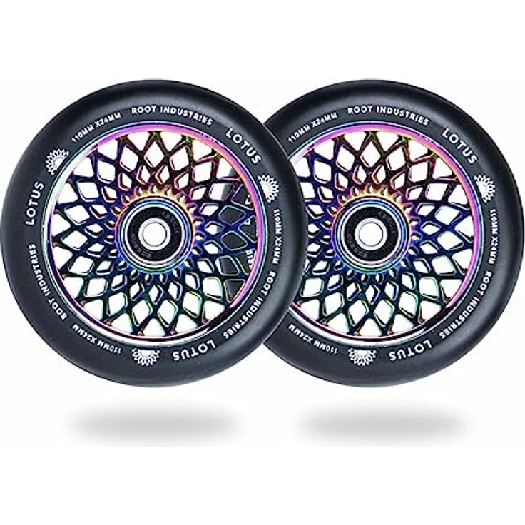 Root Industries Lotus Stuntscooter Rollen, 110mm Radiant Pink, perforierter Kern, 88A Härte, 24mm Breite – Bild 5
