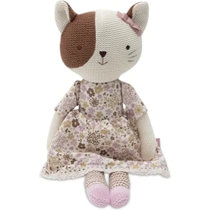 Jollein Kuscheltier Jill, weiches gestricktes Kuscheltier zum Spielen und Dekorieren, beige – Bild 1