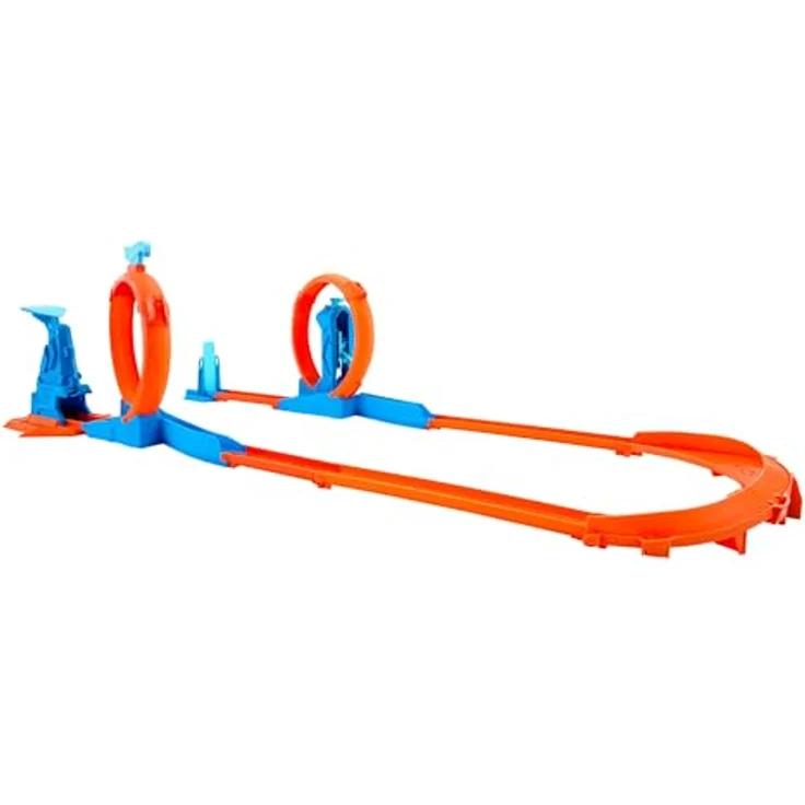 Hot Wheels Track Creator Dreifach-Looping-Set, Spielzeugauto im Maßstab 1:64, mit 3 Loopings und Track-Schnellstecksystem, JDW39 – Bild 3