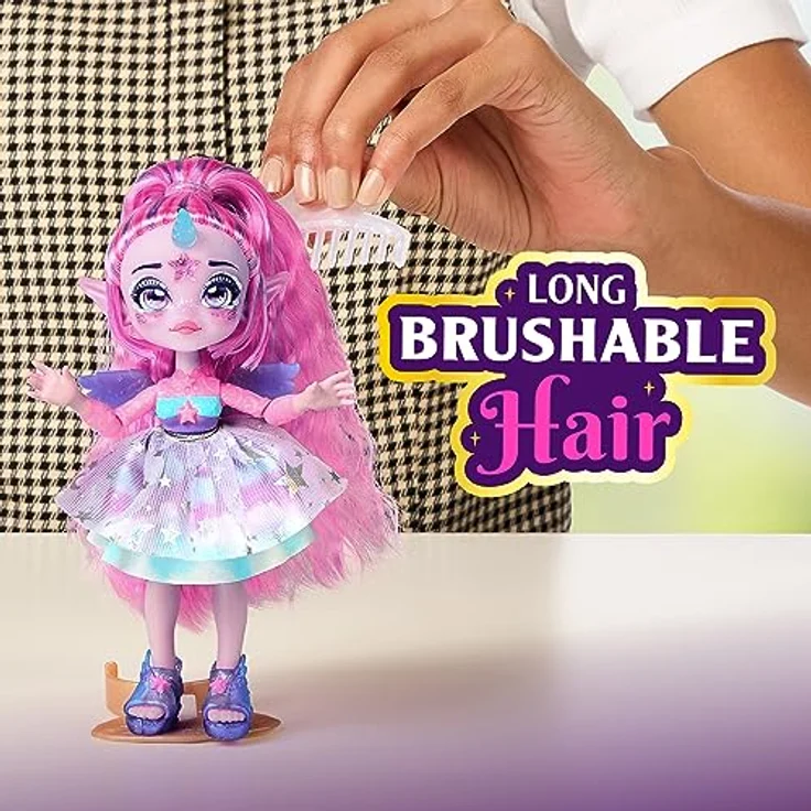 Magic Mixies Pixlings Puppe Unia im Einhorn-Look: Magische Enthüllung der wunderschönen, detailreichen 16,5 cm großen Pixlings-Puppe in einer Zaubertrank-Flasche – Bild 5