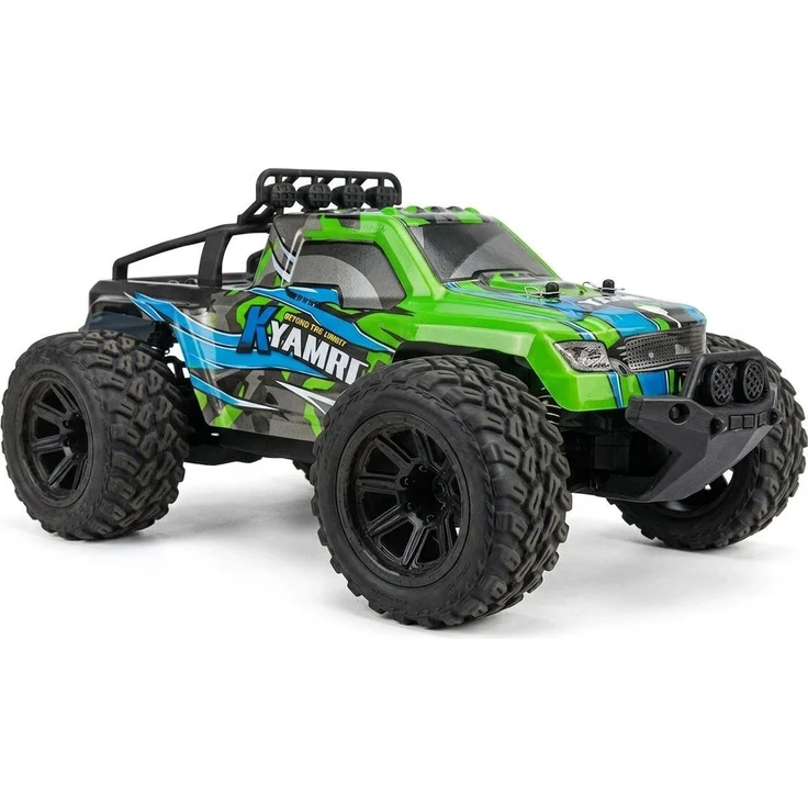 BruKa DESERT DEVIL RC-Auto, ferngesteuerter Monster Truck Buggy Geländewagen 2,4 GHz, erhältlich in Blau, Rot, Grün oder Weiß-Rot, mit 20 km/h Top Speed und robusten Gummi Monsterreifen