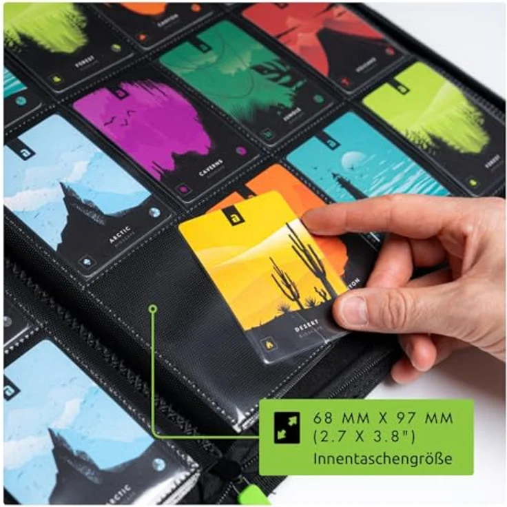 Vault X Premium eXo-Tec Zip Heftmappe - 12 Fächer Sammelkarten Trading Cards Mappe - 480 Fächer mit Seitenöffnung für Spielkarten zum sammeln und tauschen – Bild 5