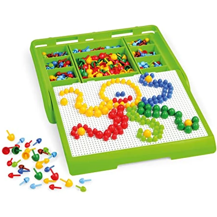 Lena 35615 Mosaiksteckspiel, Mittel, Blau,Gelb,Grün,Rot - Preisvergleich – Bild 4