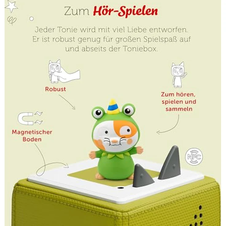 tonies Hörspielfigur Hörfigur Lieblings-Kinderlieder – Karnevalslieder, Hörfigur für die Toniebox, Karnevalslieder, handbemalt, magnethaftend, Kunststoff – Bild 4