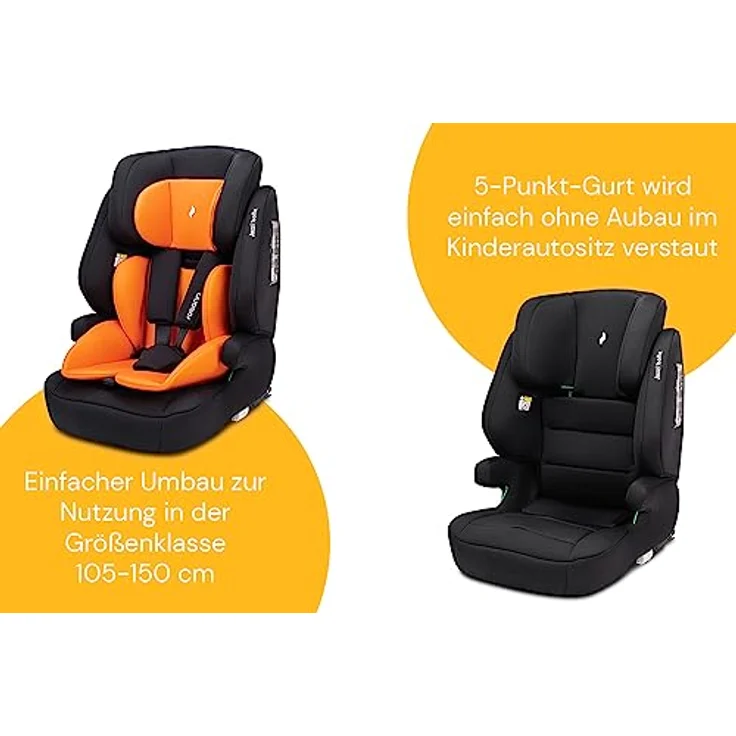 Osann Autokindersitz Jazzi Isofix, mitwachsender Kindersitz, für Kinder von 76-150 cm, in Schwarz – Bild 6