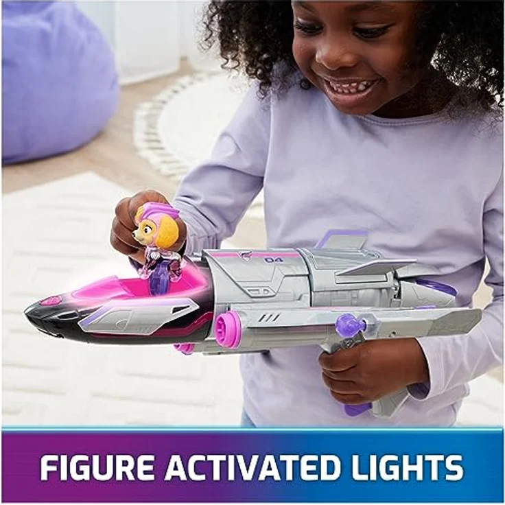 Spin Master Spielzeug-Flugzeug Paw Patrol - Movie II - Skyes Deluxe Jet-Flieger, inkl. Skye Figur, mit Licht- und Soundeffekt – Bild 5