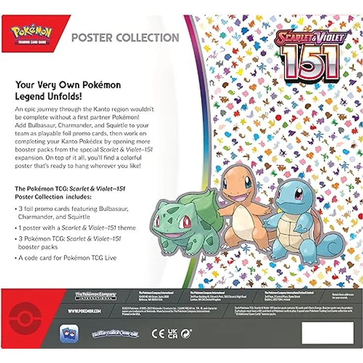 Pokémon TCG: Scarlet & Violet - 151 Poster Collection - EN, Pokémon Sammlung mit 3 Promokarten und Boosterpacks – Bild 4