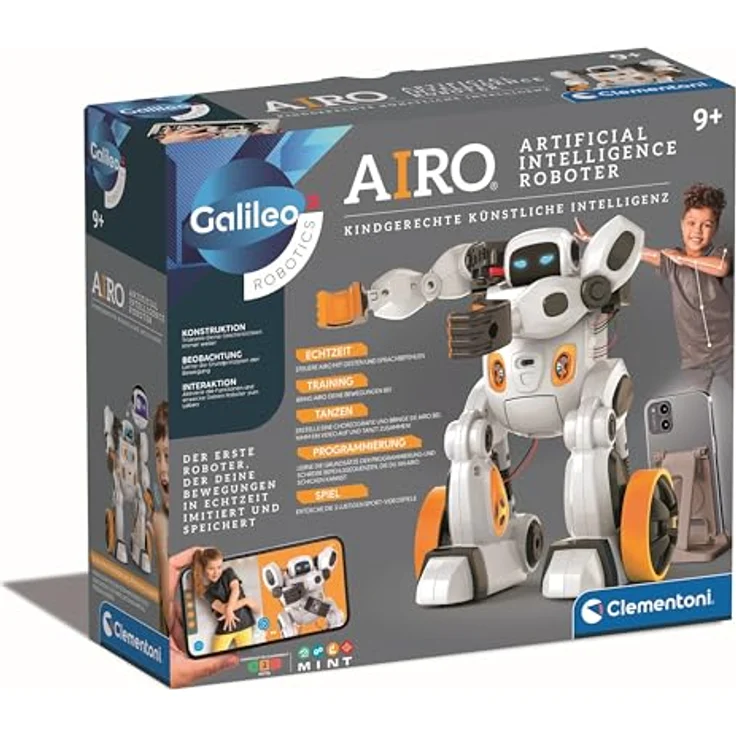Clementoni RoboMaker Starter DE, Roboter mit KI, Gesten- und Sprachbefehlserkennung, Bluetooth-fähig, ab 8 Jahren – Bild 1