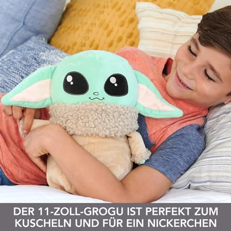 Mattel Star Wars Springender Grogu Plüschspielzeug, inspiriert von Star Wars: Das Buch von Boba Fett, mit Sprung-Action und Geräuschen, 28 cm groß – Bild 3